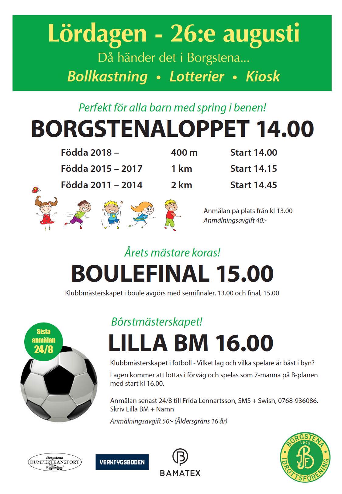 Borgstenaloppet, Boulefinal & Lilla BM